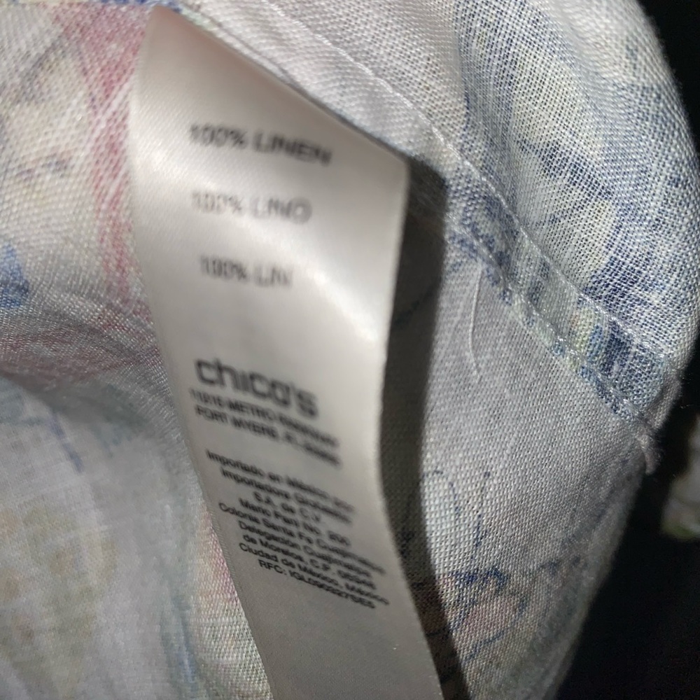 Button down linen top - Picture 3 of 5